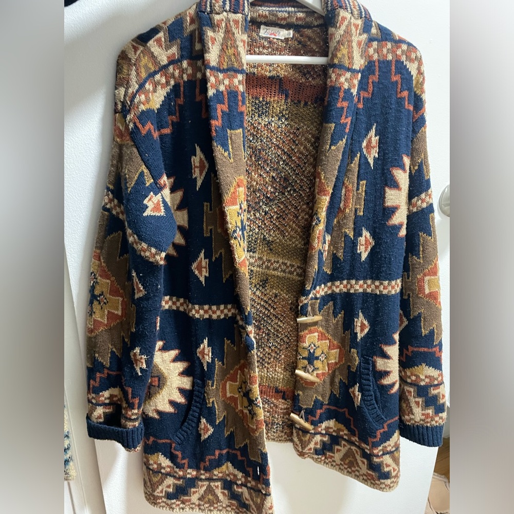 FAHERTY Yellowtail Cardigan Size M